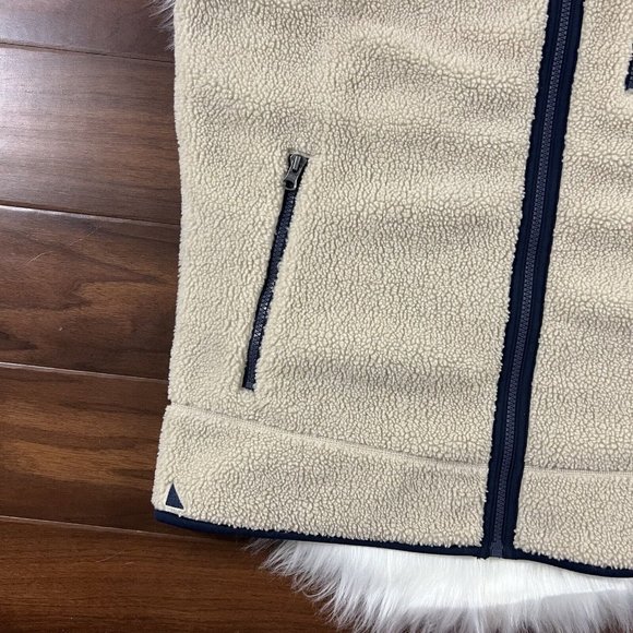 Untuckit Men's Size Large Beige Fleece Davis‎ Vest Jacket - Picture 3 of 8